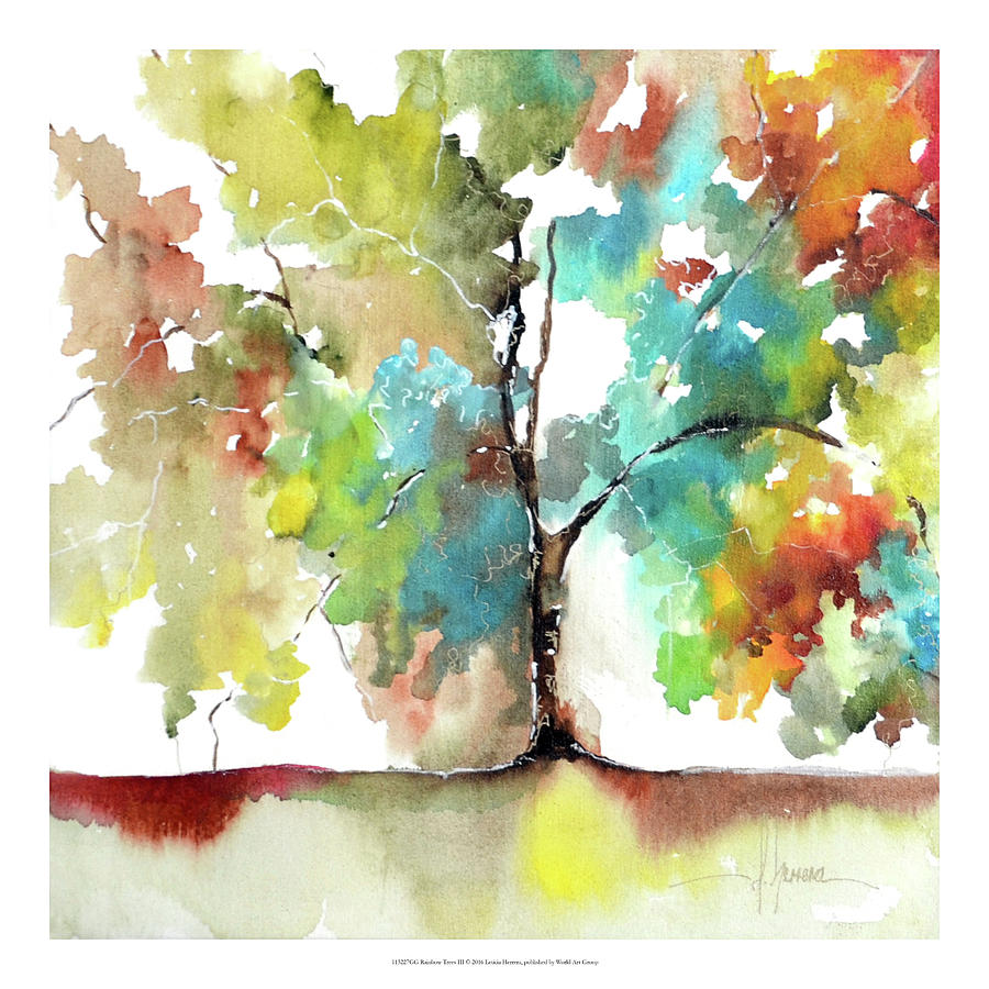 Rainbow Trees IIi Painting by Leticia Herrera | Fine Art America