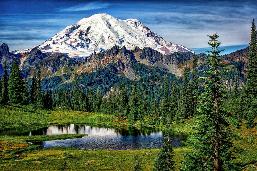 Rainier from Chinook Pass Photograph by Michael Sedam - Fine Art America