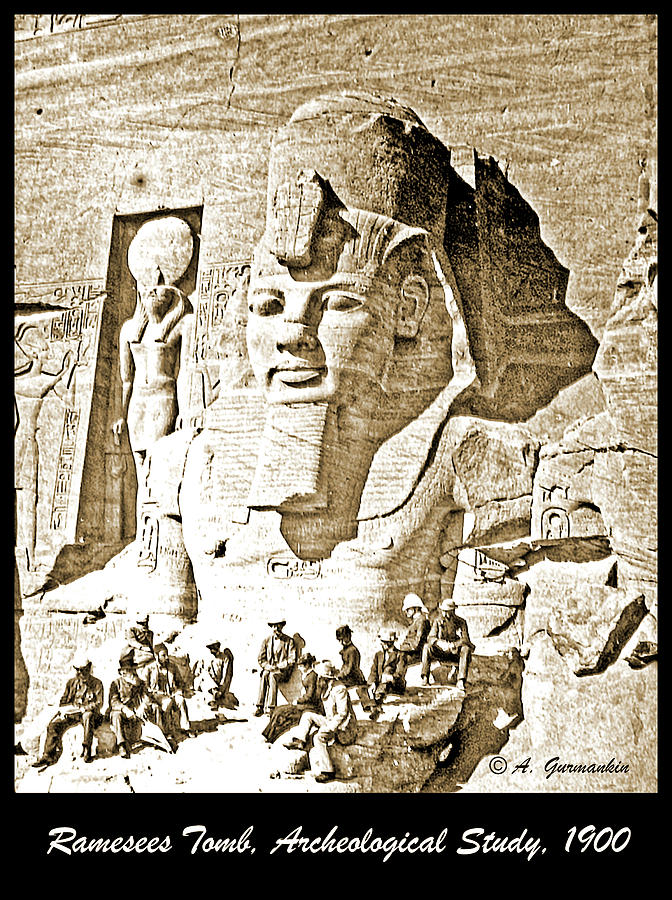 Ramesses Tomb Archeological Study, c.1900, Vintage Photograph #1 Photograph by A Macarthur Gurmankin