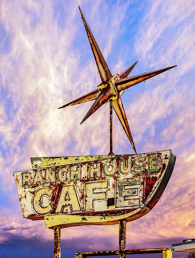 Sign Photograph - Ranch House Cafe #1 by Lou Novick