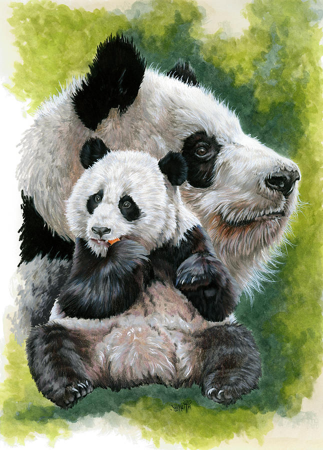 Giant Panda Painting - Rarified #1 by Barbara Keith