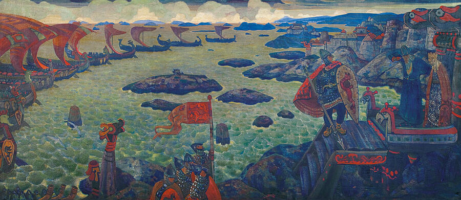 Ready for the Campaign, from 1910 Painting by Nicholas Roerich