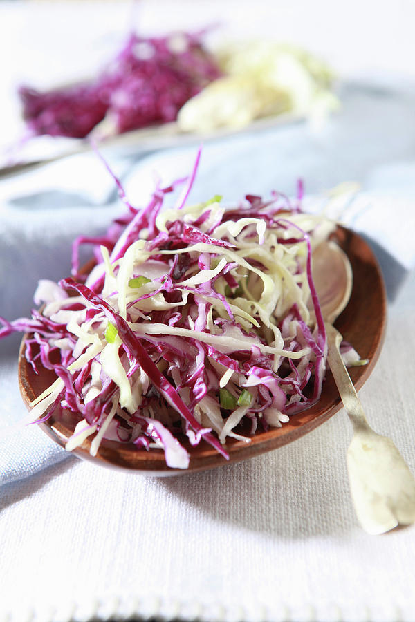 Red And White Cabbage Salad #1 Photograph by Francine Reculez