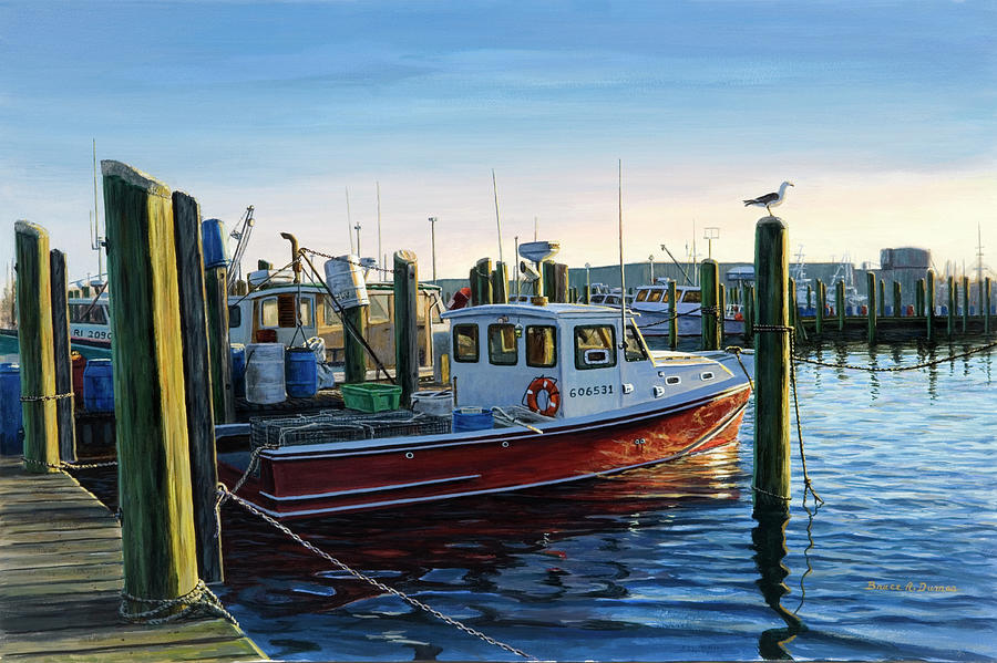 Red Boat At Galilee #1 Painting by Bruce Dumas