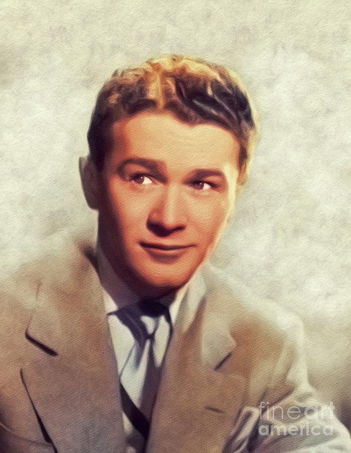 Hollywood Painting - Red  Buttons, Vintage Actor and Comedian #1 by Esoterica Art Agency
