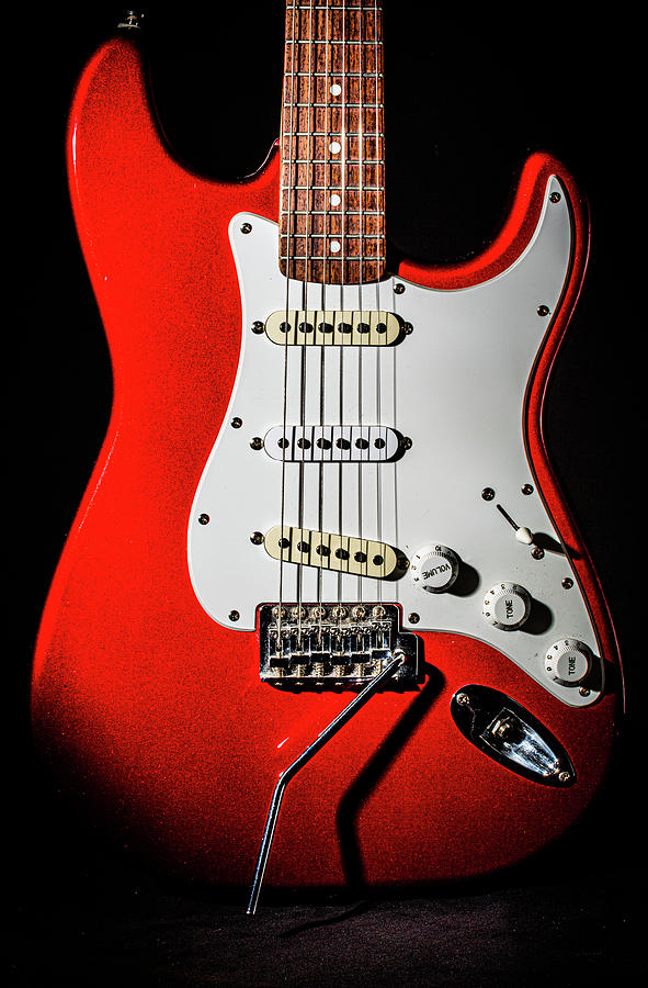 Red Electric Guitar #1 Photograph by Maggie Mccall