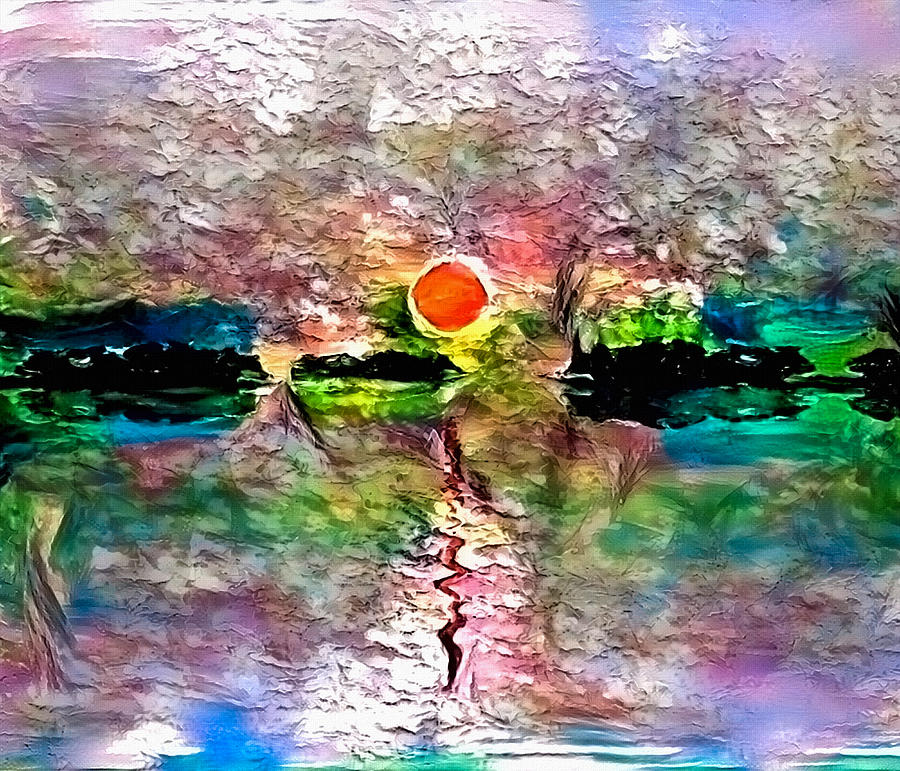 Red Sunset Digital Art
