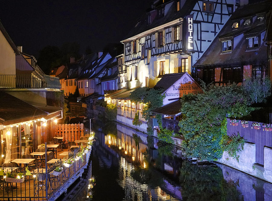 Reflections Off Of A Canal In The La Petite Venice Area Of Colmar France #1 Photograph by Rick Rosenshein