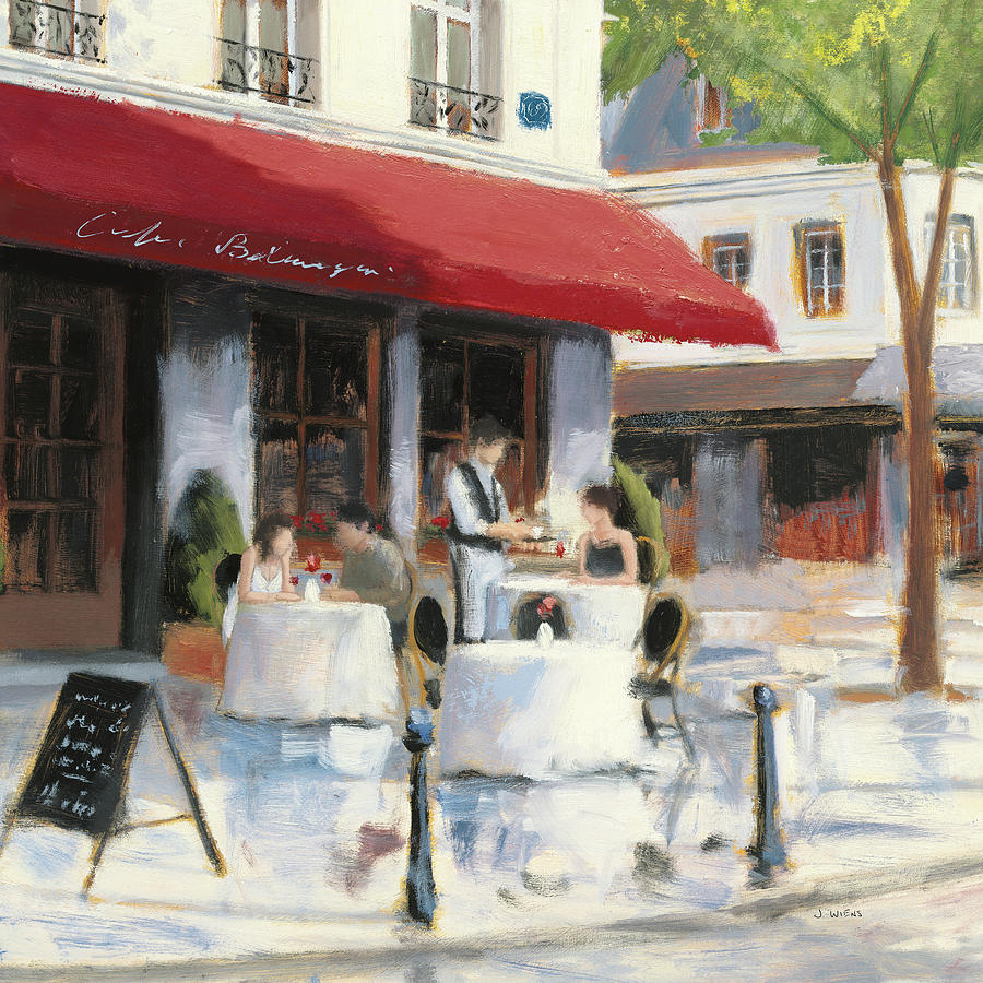 Paris Painting - Relaxing At The Cafe I #1 by James Wiens