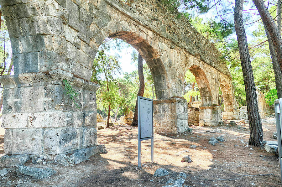 Remains of the Roman aqueduct  #1 Photograph by Steve Estvanik