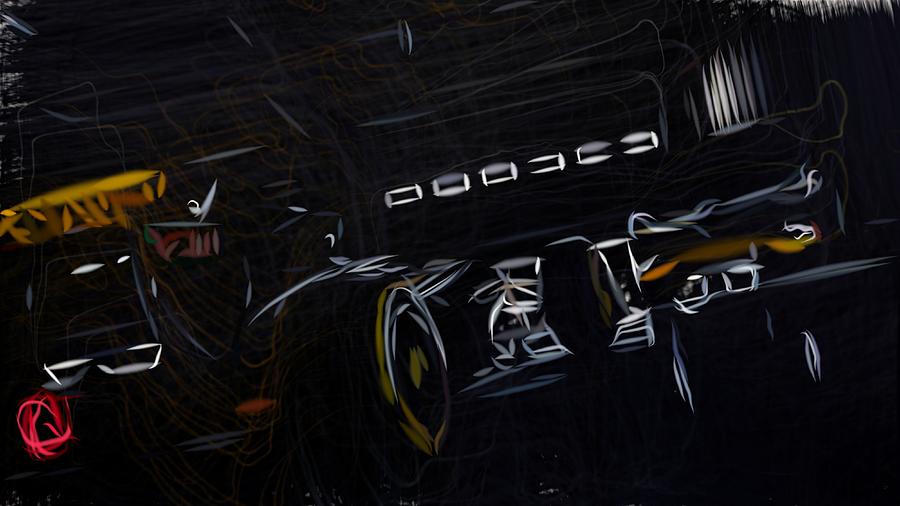 Renault Clio R.S. 18 Drawing #2 Digital Art by CarsToon Concept