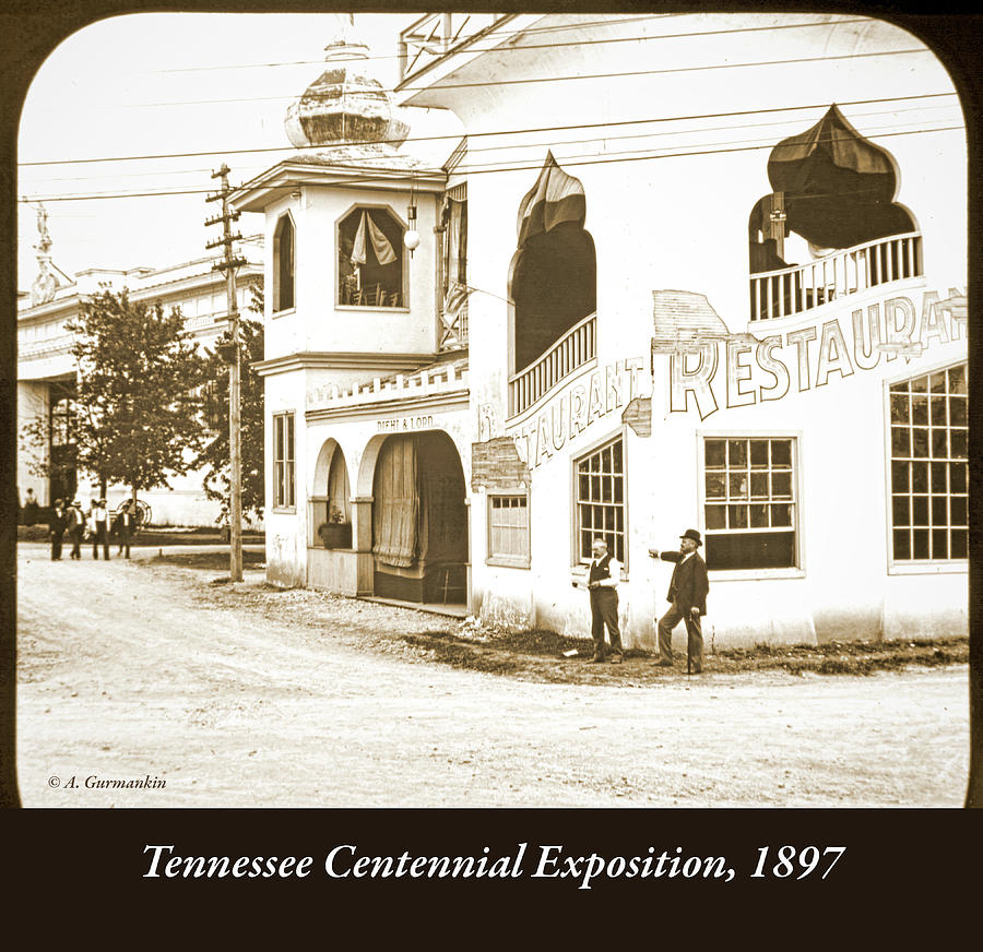 Restaurant and Visitors, Tennessee Centennial Exposition, 1897 #1 Photograph by A Macarthur Gurmankin