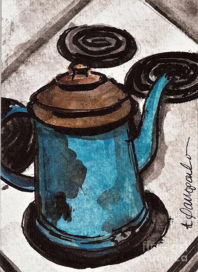 Retro Coffee Pot #1 Painting by Patricia Panopoulos - Fine Art America