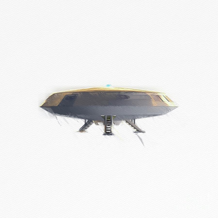 Retro Ufo Painting