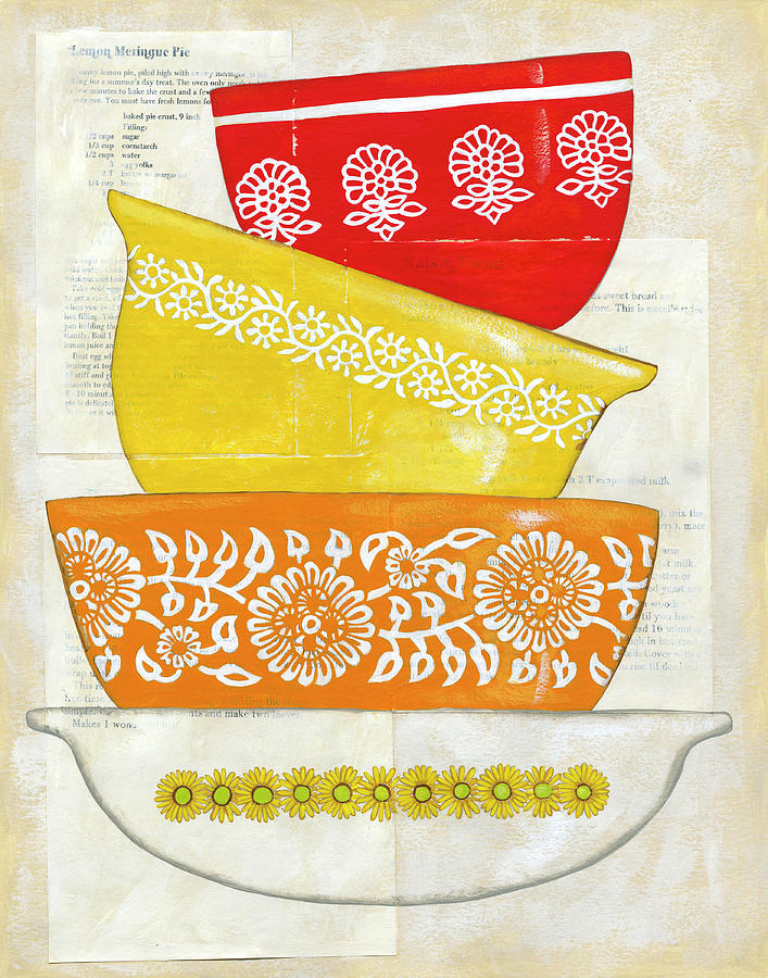 Bowl Painting - Retro Ware I #1 by Chariklia Zarris
