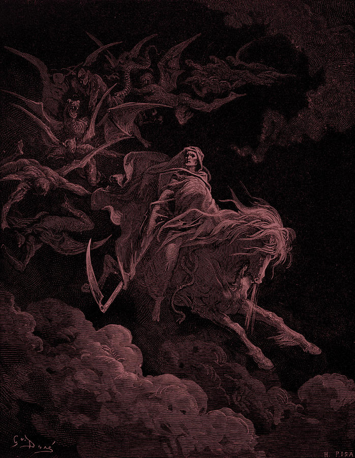 Revelation Vision Of Death, By Gustave Dore Painting by Gustave Dore ...