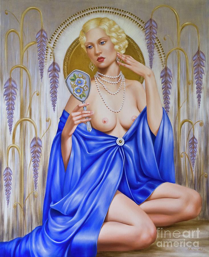 Rhapsody In Blue Painting by Catherine Abel