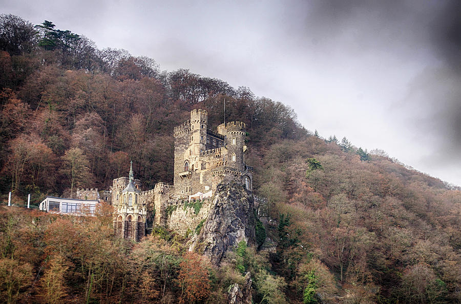 Rheinstein castle on the Rhine River #1 Photograph by Steve Estvanik