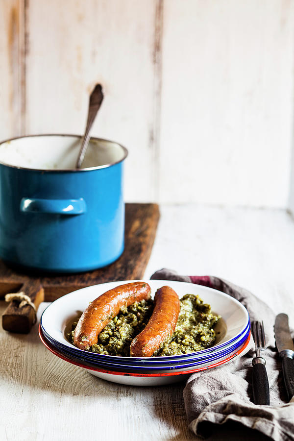 Rhineland-style Kale With Sausage #1 Photograph by Susan Brooks-dammann