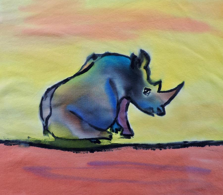 Rhino #1 Painting by Mary Gorman