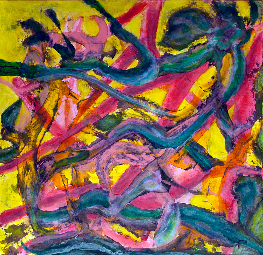 Rho #9 Abstract Painting by Sensory Art House