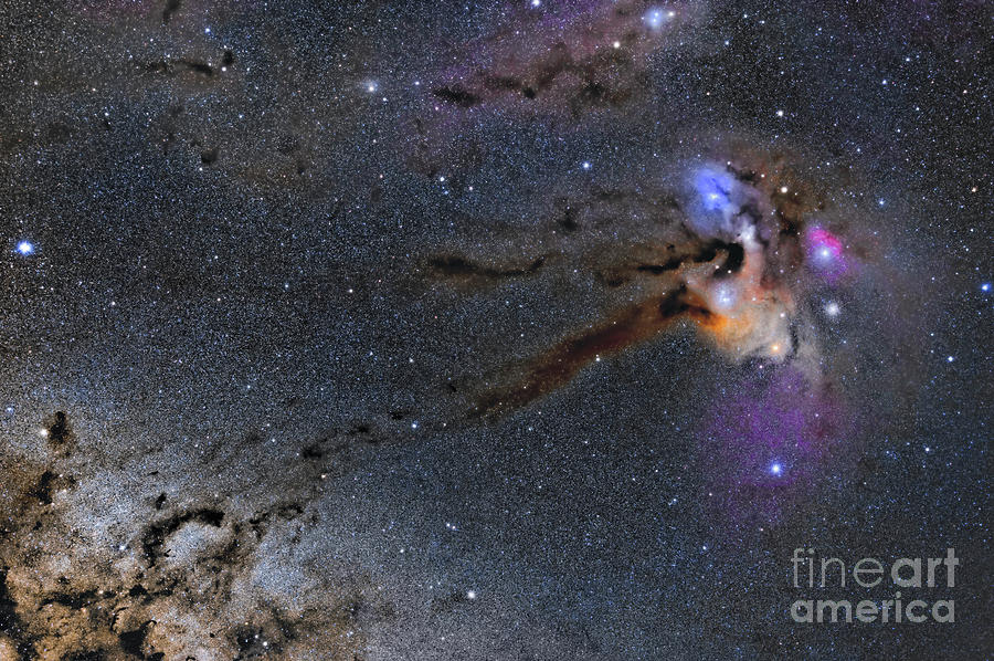 Space Photograph - Rho Ophiuchi Nebulae And Molecular Clouds #1 by Miguel Claro/science Photo Library