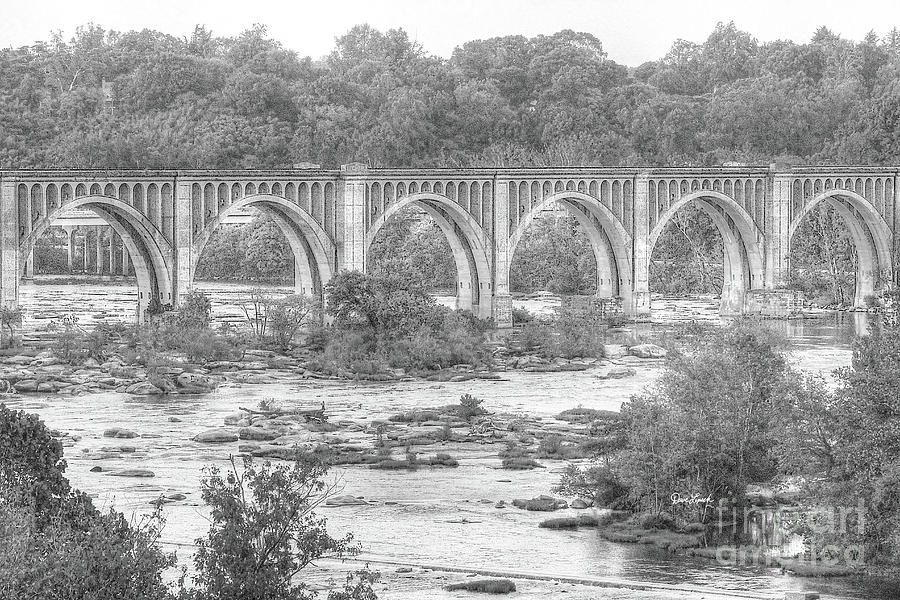 Richmond VA Virginia - CSX Railway Bridge Over James River Photograph by Dave Lynch