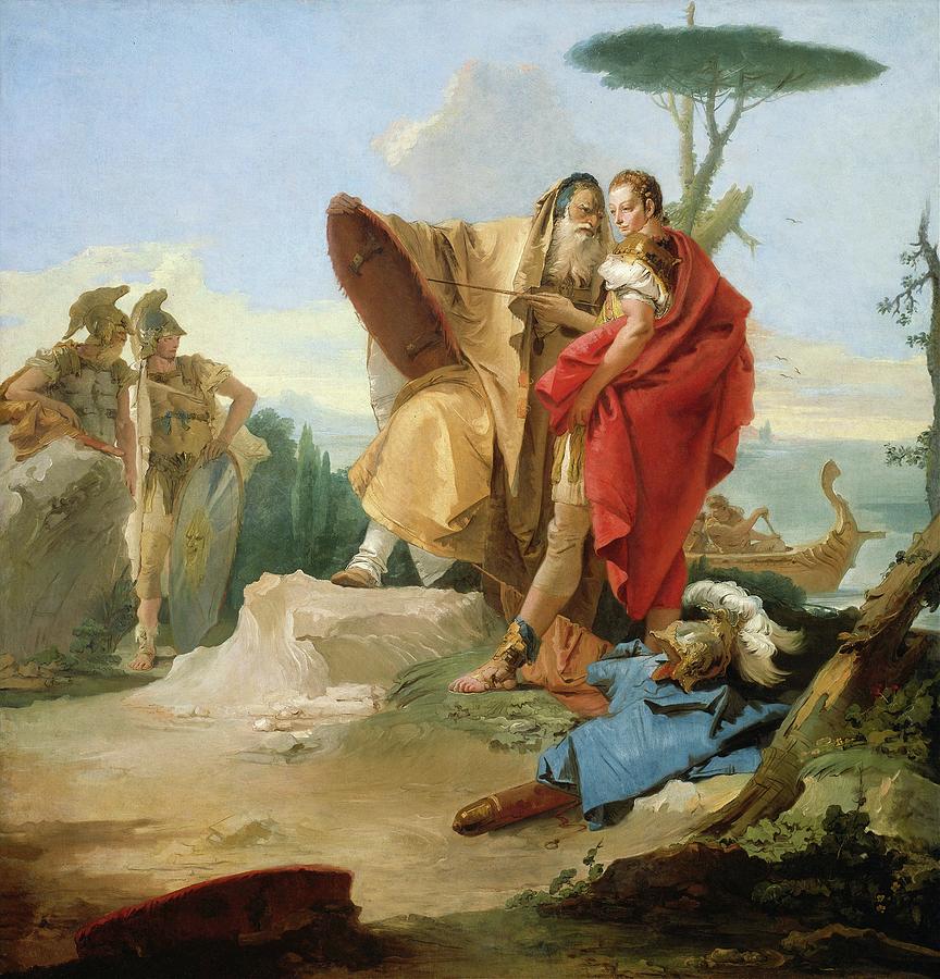 Baroque Painting - Rinaldo And The Magus Of Ascalon by Giovanni Battista Tiepolo