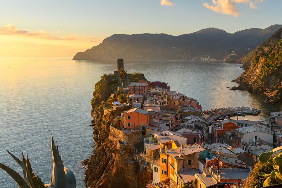 Architecture Photograph - Riomaggiore, Italy, In The Cinque Terre #1 by Sean Pavone