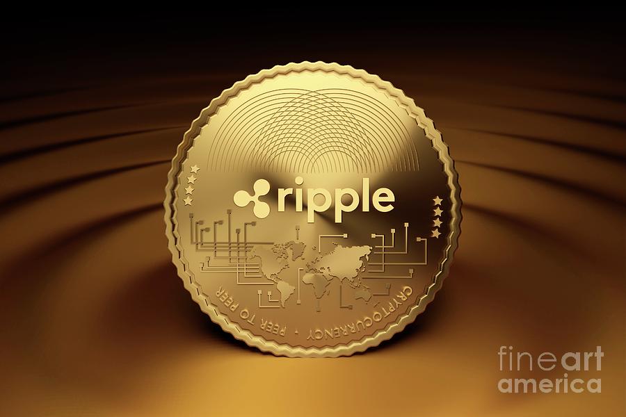 Ripple Xrp Cryptocurrency #1 Photograph by Patrick Landmann/science Photo Library