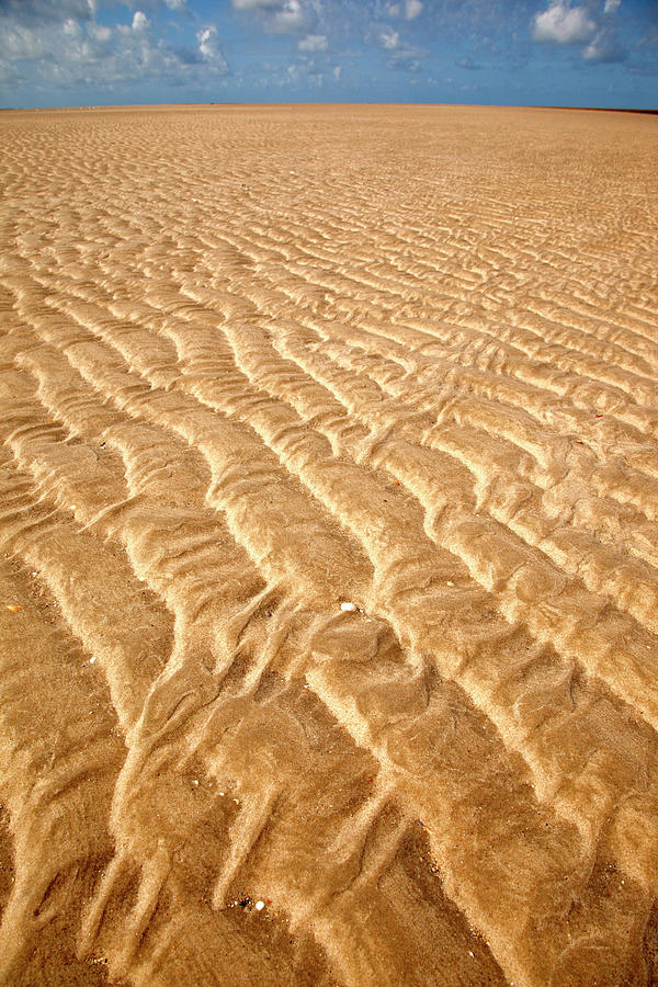 Ripples On Sand At Fano Beach, Denmark #1 Photograph by Jalag / Annette Falck