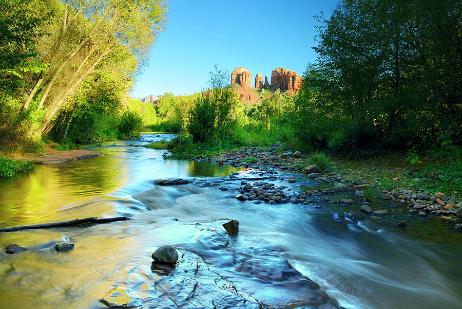River With Cathedral Rock #1 Digital Art by Francesco Carovillano
