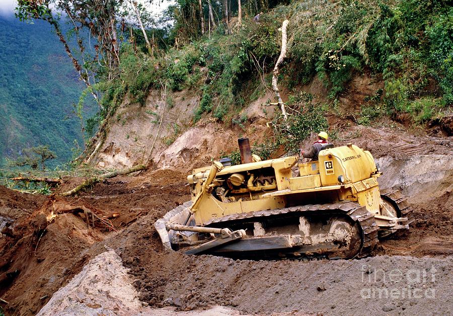 Road Construction Through Rainforest #1 Photograph by Dr Morley Read/science Photo Library