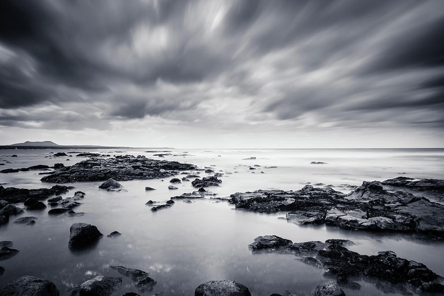 Rocks And Sea In Black & White, Canary Photograph by Zodebala - Fine ...