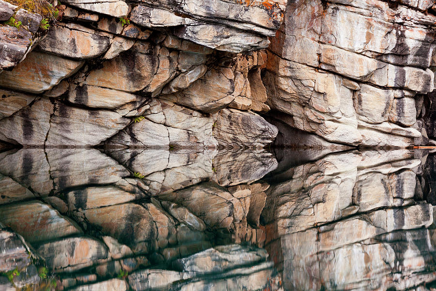 Rocky Cliffs Reflected In The Calm #1 Photograph by Mint Images/ Art Wolfe