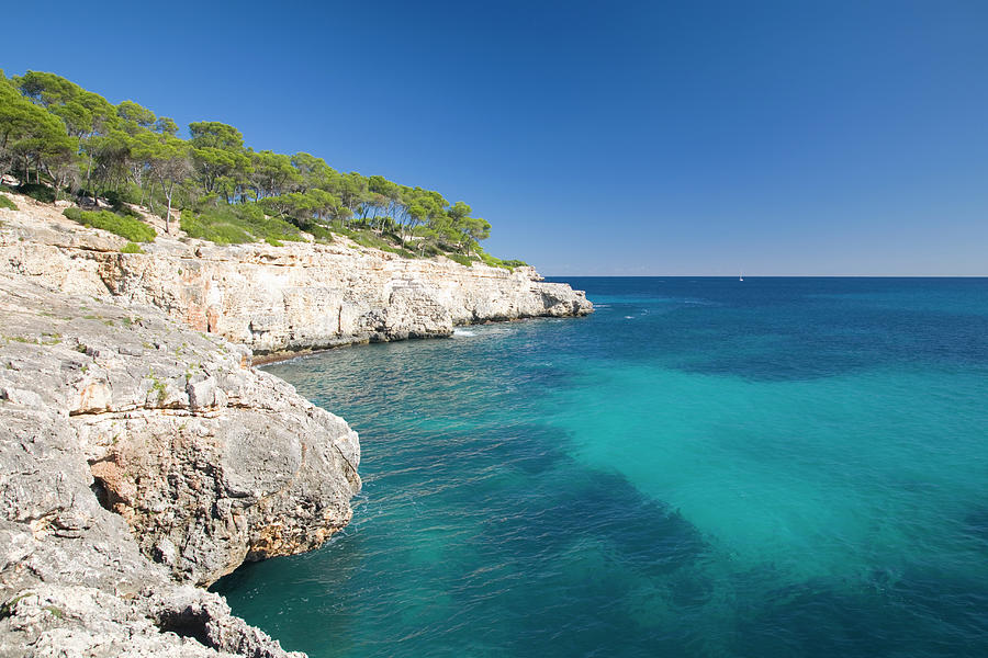 Rocky Coast, Cala Mondrago, Mallorca #1 Photograph by David C Tomlinson