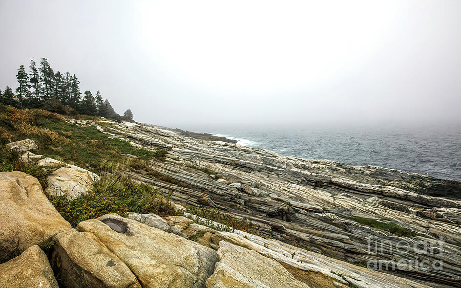 Rocky Shore Of Maine #2 Photograph by Felix Lai