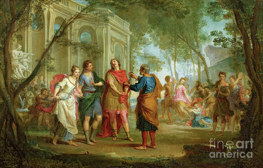 Roland Learns Of The Love Of Angelica And Medoro Painting by Louis Galloche
