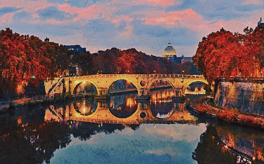 Rome and the Vatican City - 05 #1 Painting by AM FineArtPrints