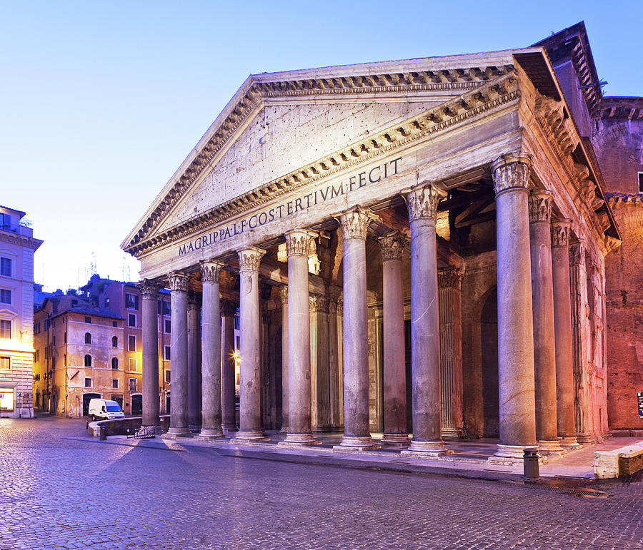 Rome, Pantheon, Italy Digital Art by Luigi Vaccarella - Fine Art America