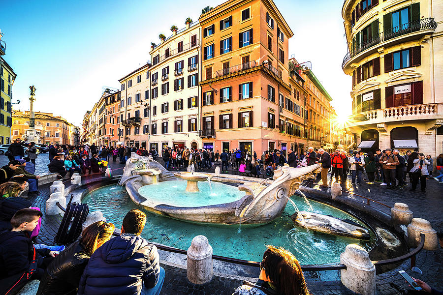 Rome, Spanish Steps, Italy #1 Digital Art by Alessandro Saffo - Pixels