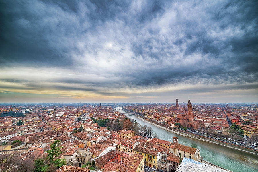 Roofs of Verona in Italy #1 Photograph by Vivida Photo PC