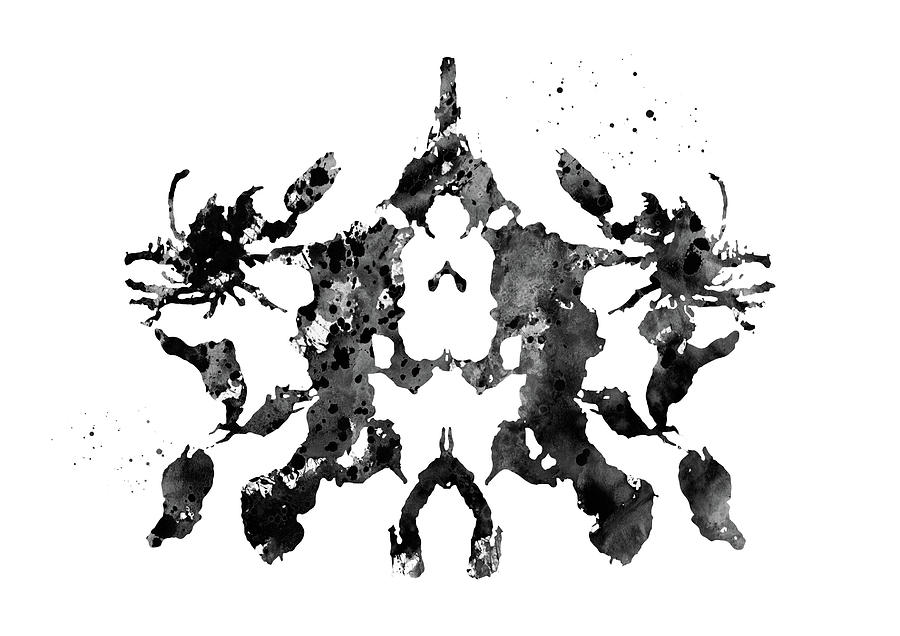 Psychological Test Digital Art - Rorschach inkblot test,Card 10 #1 by Erzebet S