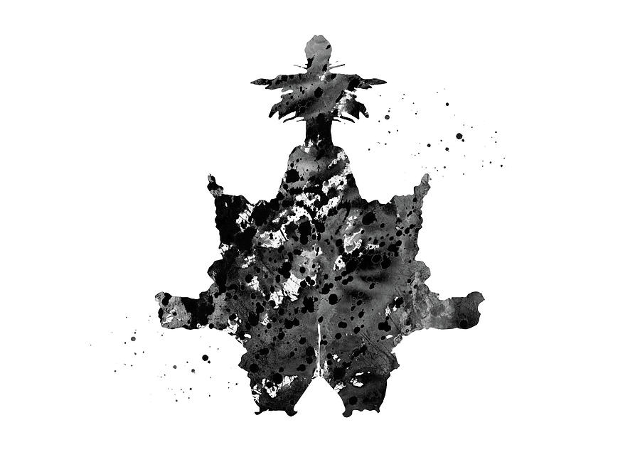 Psychological Test Digital Art - Rorschach inkblot test,Card 6 #1 by Erzebet S