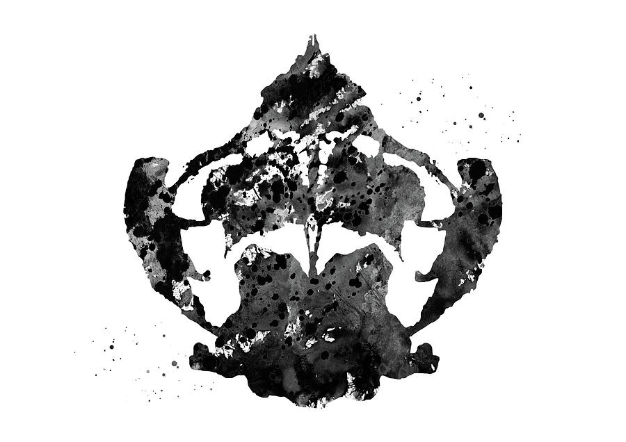 Psychological Test Photograph - Rorschach inkblot test,Card 8 #1 by Erzebet S