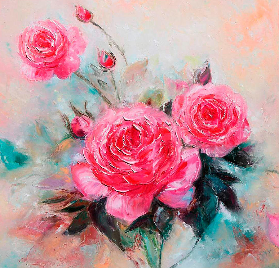 Roses Painting by Olga Golovchenko - Fine Art America