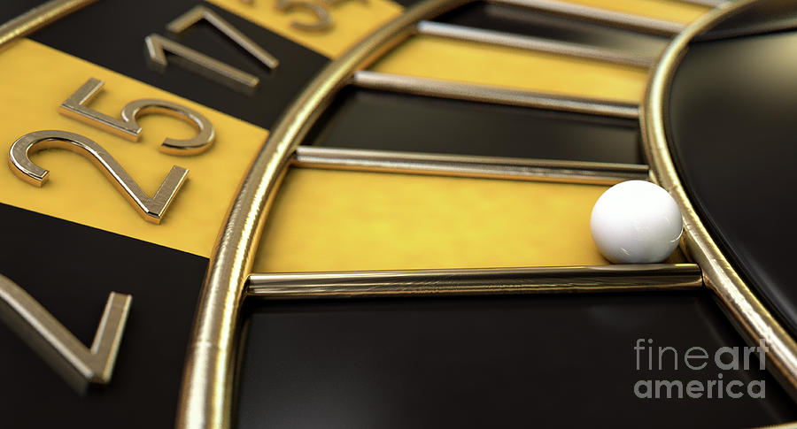 Roulette Digital Art - Roulette Wheel Black And Yellow by Allan Swart Roulette Digital Art - Roulette Wheel Black And Yellow by Allan Swart