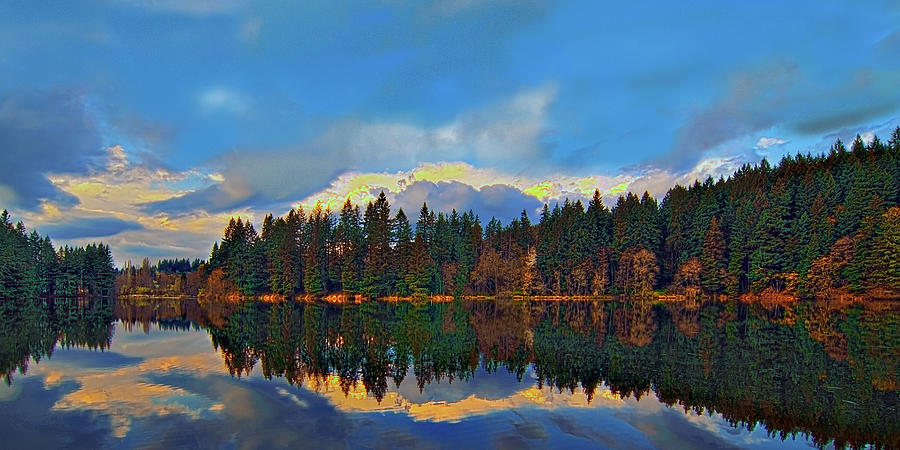 Round Lake Reflections Photograph by John Christopher