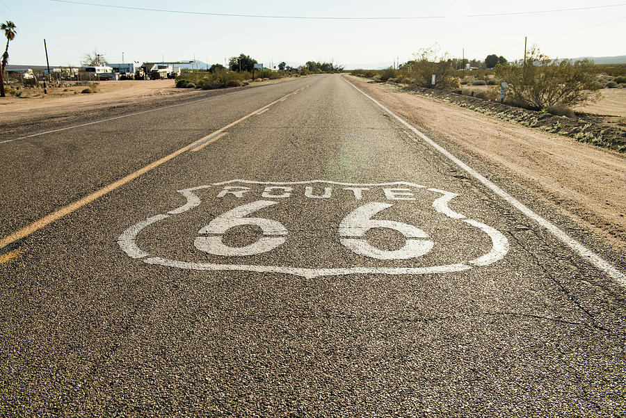 Route 66 Road Mark, California, Usa Digital Art by Redheadpictures ...