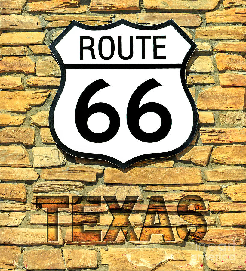 Route 66 Texas sign #1 Photograph by Benny Marty